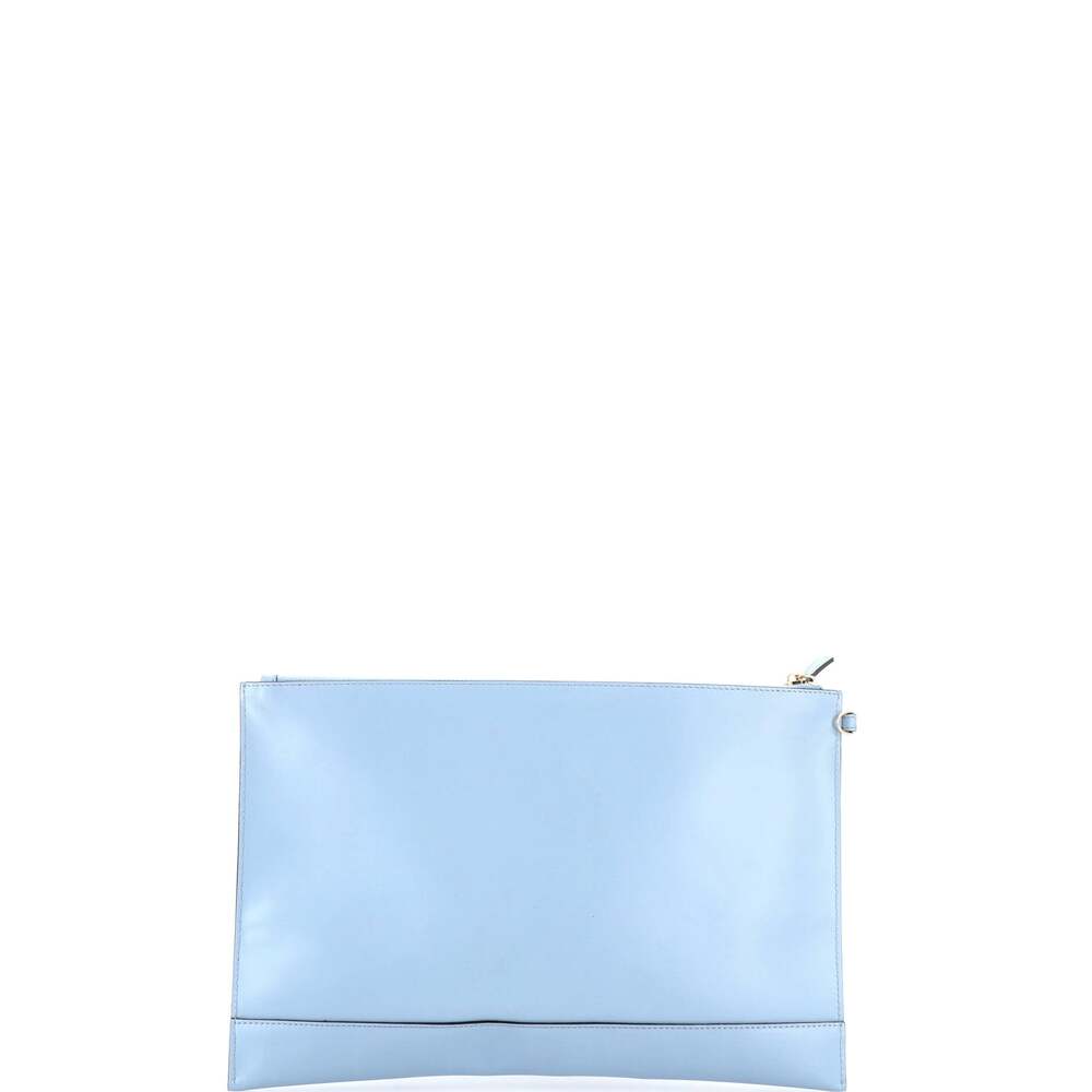 Fendi Logo Flat Wristlet Pouch Embossed #245681F12B - Picture 3 of 8